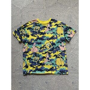 Nickelodeon Spongebob Squarepants - All Over Print Shirt - AOP - Yellow - Large